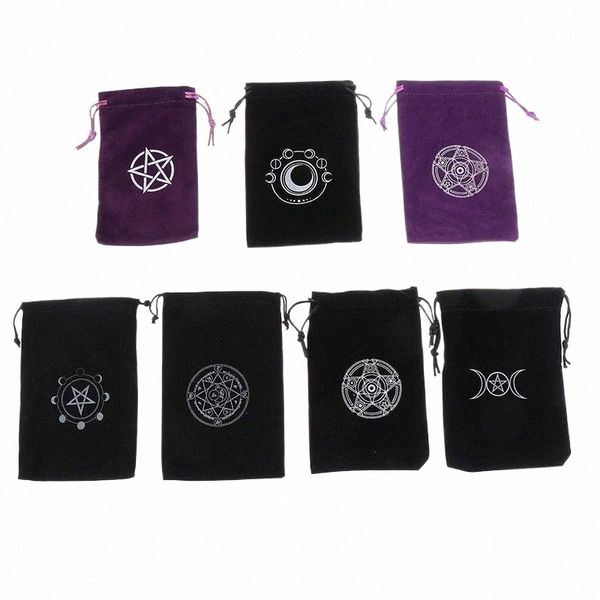 1 pz Veet Tarocchi Oracle Carte Sacchetto di Immagazzinaggio Rune Cstellati Strega Divinati Accories Gioielli Borsa dei dadi Borsa con coulisse G3ry #