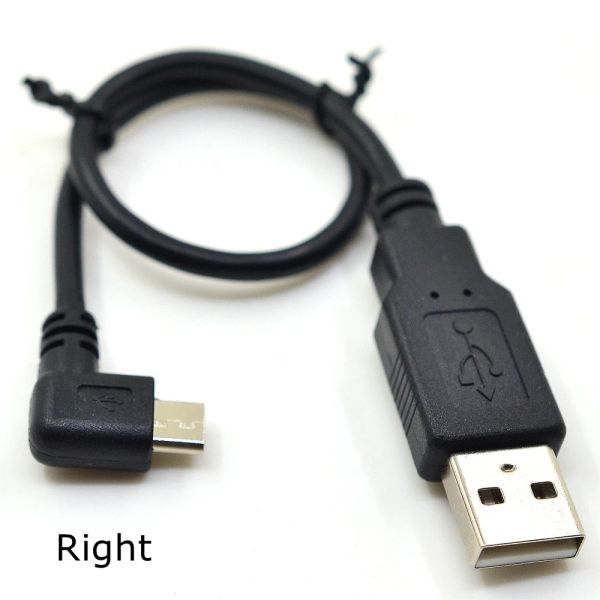20cm USB 2.0 Male a Micro USB para baixo para baixo esquerdo ângulo de 90 graus de 90 graus 0,2m para comprimido celular Tablet MicroUsB Cabo Angular