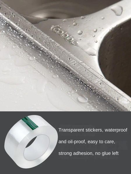 Janela adesivos transparente pia banheiro casa auto-adesivo lacuna impermeável adesivo cozinha fogão tira prova