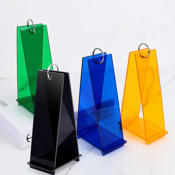 Dekoratif Plakalar Renkli Akrilik Takvim Masa Desk Masaüstü Memo Kitabı Cep Telefonu Organizatör Şeffaf Ekran Stand