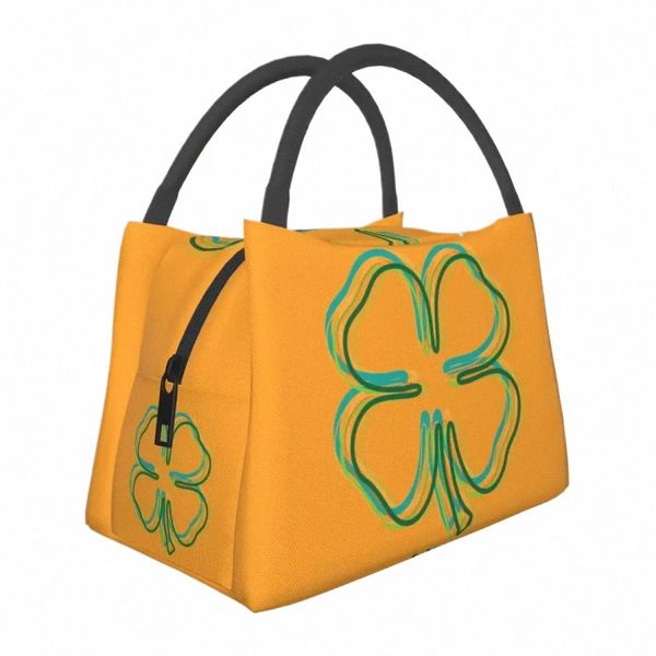 trifoglio Blur Lunch Bag St Patricks Day Carino Lunch Box Picnic all'aperto Tote isolato Borse per alimenti Borsa termica Oxford Designer 97Hr #