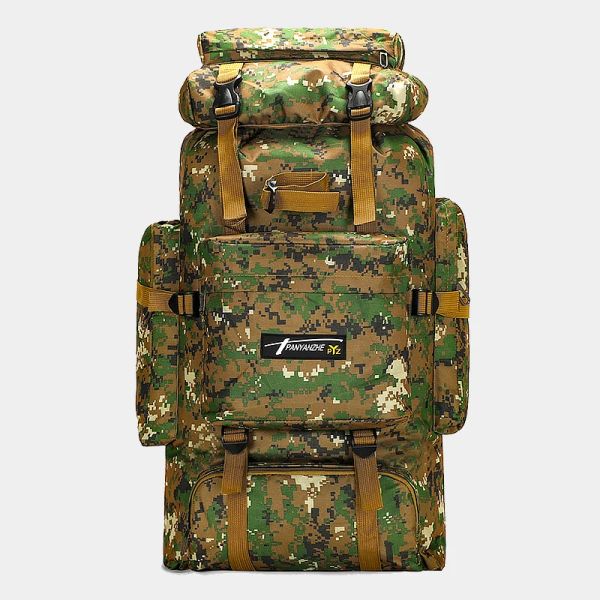 Bolsas 70L Bolsa de armazenamento de acampamento grande Backpack Backpack Bagagem Exército escalada ao ar livre Trekking Travel Bags Tactical Bags Homem Militar