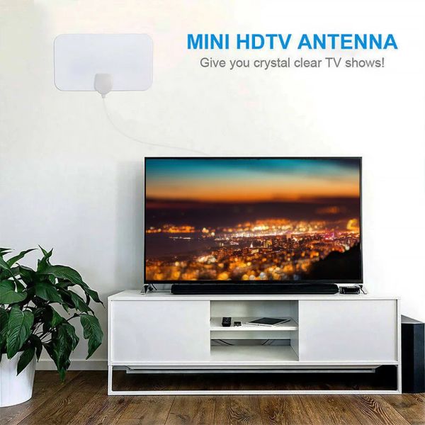 Antenna TV digitale Mini HD Antenna bianca Antenne europee e americane HDTV Cross-bordo dedicate a Indoor1