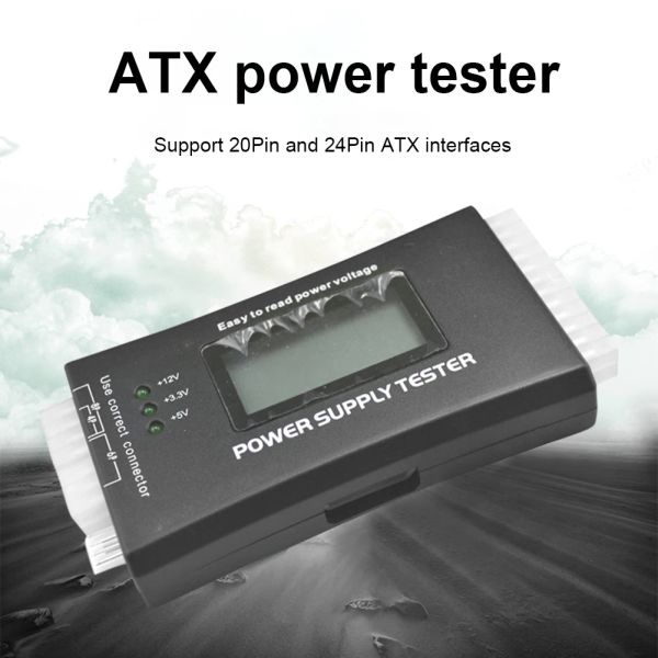 20/24 Pin -Leistungsmessung LCD Display Computer Netztester Diagnosewerkzeuge Computerleistung Messung für ATX BTX ITX TFX
