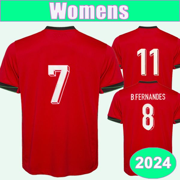 2024 Portugals JOAO FELIX PEPE Damen-Fußballtrikots Nationalmannschaft JOAO CANCELO DIOGO COSTA DANILO BRUMA Home Away Fußballtrikot Uniformen