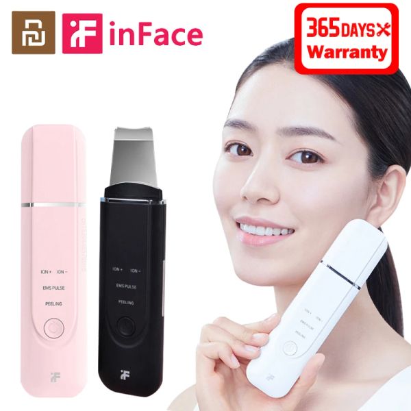 Lastoortsen youpin inface purificador de pele ultrassônico íon limpo cravo peeling pá freqüência vibração massageador facial equipamentos beleza