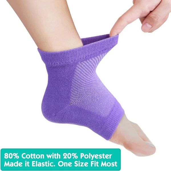 Silicone colorato idratante gel idratante calzini piedi per la cura della pelle per la riparazione del tallone secco screpolato protezioni di fascite plantare inserti pad