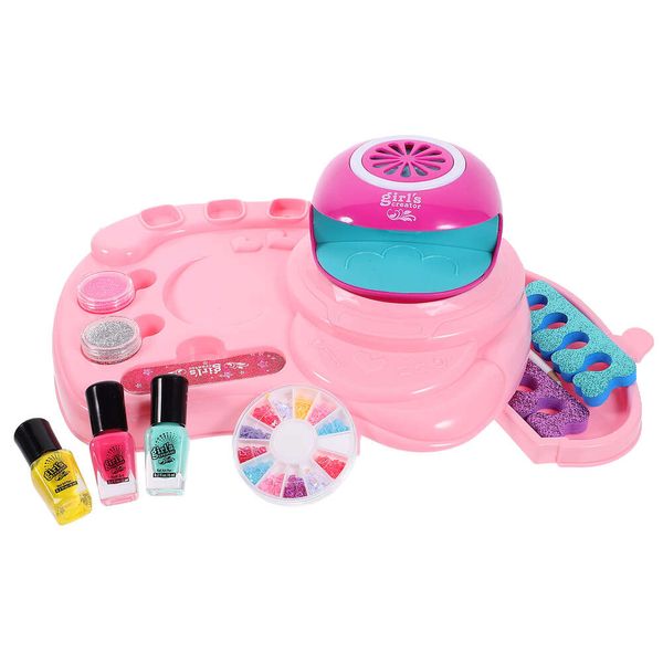 Set per unghie, kit giocattolo, separatore per dita dei piedi, giocattoli per ragazze, asciugatrice per smalto, decorazione per bambini