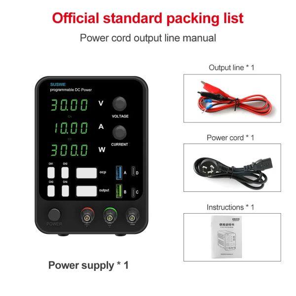 Hochwertiges DC -Einstellbares digitales Display -Netzteil 30V 10a 60V 5A 120V3A Laborbank Regulierte Stromversorgung