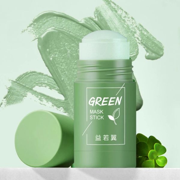 Глубокий очищающий зеленый чай маска Удаление прыщей Сплошная маска увладение