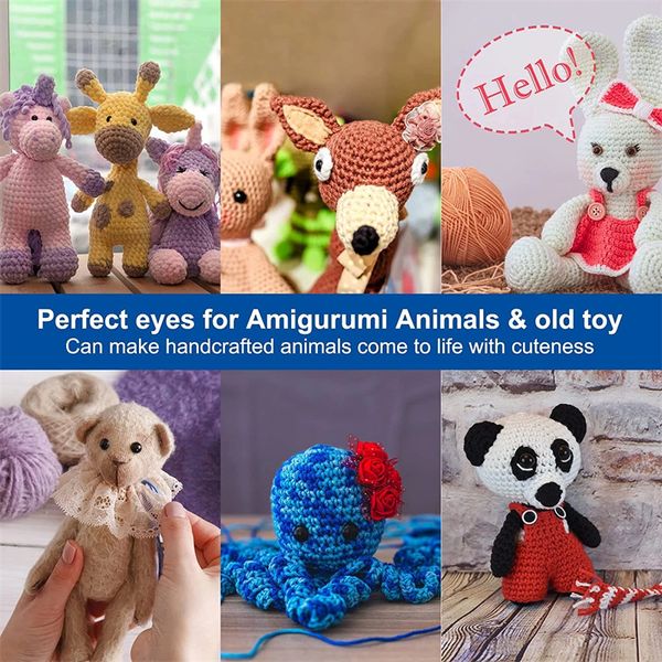 20 g/lotto Occhi di sicurezza in plastica Amigurumi per giocattoli per peluche per peluche Puppets orsi bambole all'uncinetto inceppato che producono accessori