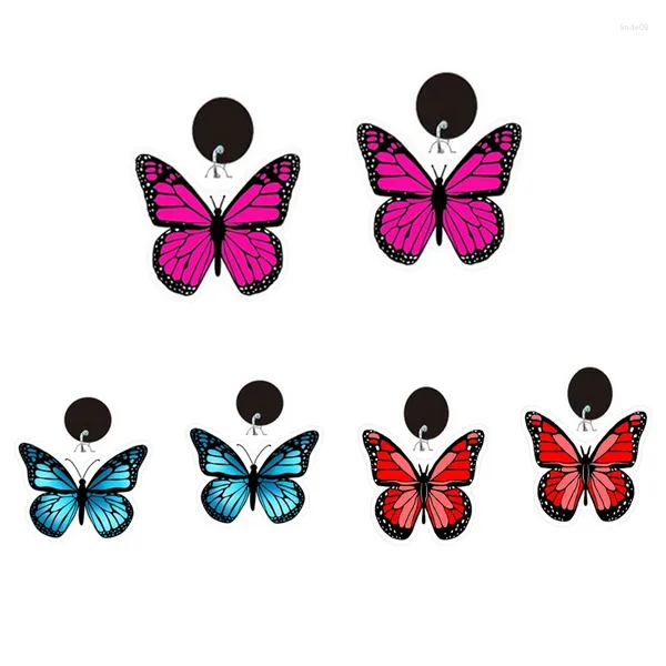 Brincos pendurados Ly Butterfly Acrílico Brinco Para Mulheres Dupla Face Charme Joias Bonito Presente