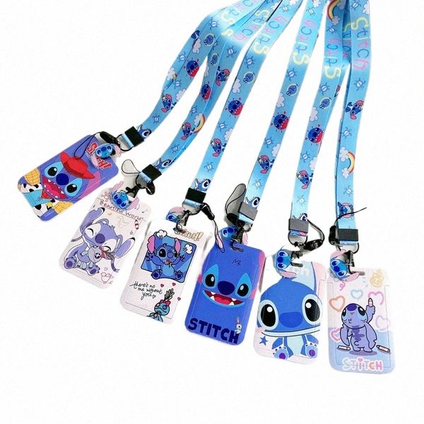 Desiny STITCH ID Card Holder Neck Strap Pingente Meninas Meninos Porta Crachá Titular Colhedores Chaveiro Mulheres Trabalho Credencial Caso Presente Z6IV #