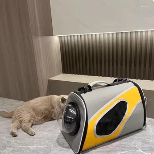 Trasportini per gatti Ventilazione Trasportino Valigia per animali domestici Lusso Spazio extra Finestra esterna Zaino di grandi dimensioni Leggero Cuccia Gatto