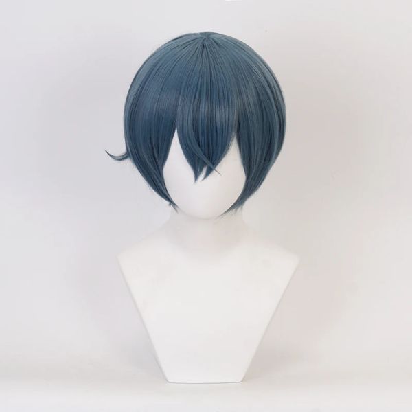 Parrucche Kuroshitsuji Libro dell'Atlantico Phantomhive Ciel Parrucca Corta Cosplay Black Butler Parrucche Sintetiche Dei Capelli + Protezione Della Parrucca