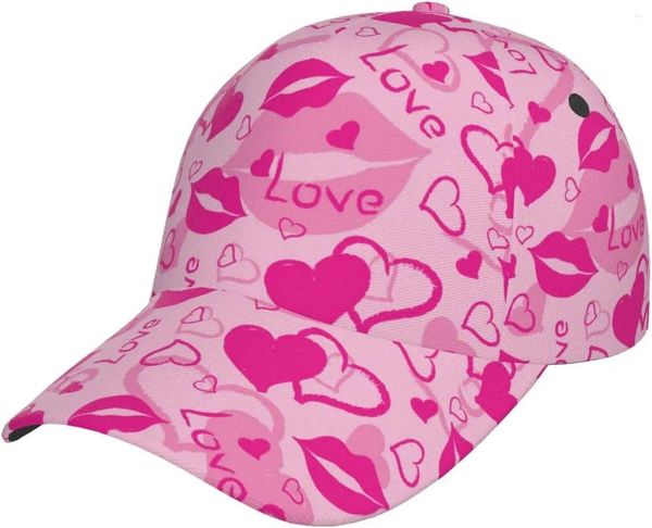 Cappelli da baseball per cuori rossi di San Valentino per uomini e donne divertenti San Valentino unisex Cap One Size si adattano di più