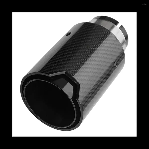 Carbon Fiber Glossy Black Rear Tail Exhaust Pipe Muffler Tip For M Series Universal Tips