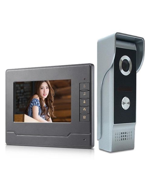 7quot monitor de vídeo campainha kit telefone da porta ir visão noturna liga alumínio câmera da porta vídeo porteiro sistema interfone para vill5794233
