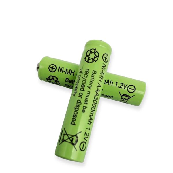 AAA 3000MAH 3A 1,2 V cella batteria ricaricabile ricaricabile gialla Ni-MH per torcia LED MP3 RC giocattoli