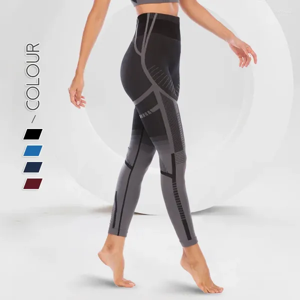 Calças ativas femininas ginásio yoga compressão sem costura esportes levantamento elástico de cintura alta atlético fitness leggings activewear