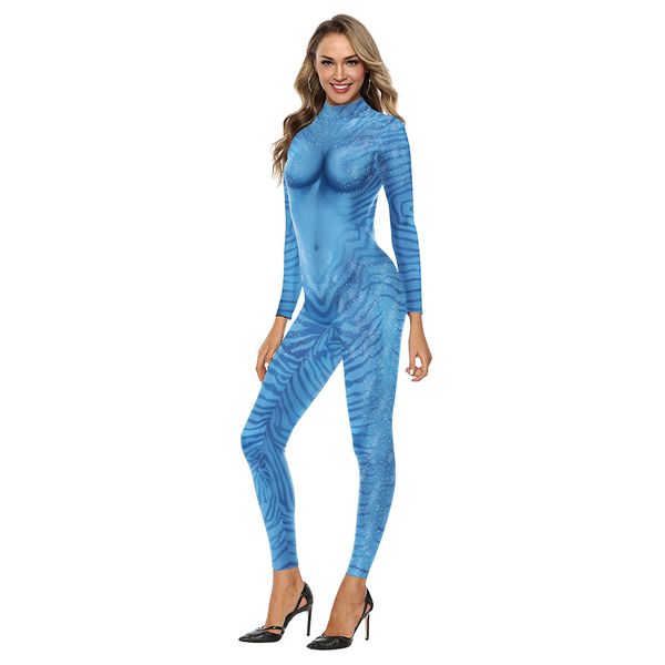 Film Avatar 2 Su Yolu Jake Sully Neytiri Bodysuit Cosplay Tulum Cadılar Bayramı Noel Kostüm Partisi Zentai Süslü Elbise