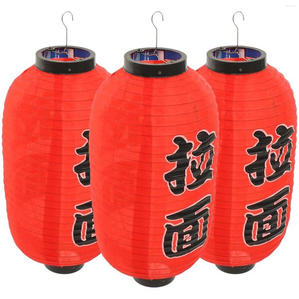 Tischlampen 3 setzt japanische Ramen Lantern Traditionelle Laternenstil Nylon -Stoffverzierung hängen