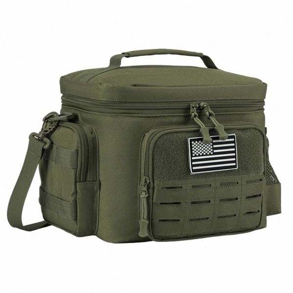 Тактический ланч-бокс для мужчин, военная сверхмощная сумка для ланча, рабочая герметичная изоляционная прочная термосумка-холодильник, еда, камера для пикника a5gO #