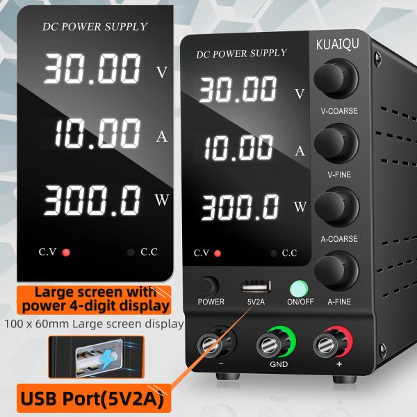 DIFE USB DEGNOLEMENTO ALIMENTARIO DI laboratorio 30 V 5A 10A DC Variazione Variazione Ridimensionamento Ridimensionamento della batteria PCB Carica della batteria del telefono