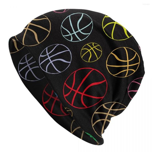 Berretti Cappelli colorati per giocatori di basket Cappelli per cappelli per maglieria Hip Hop Basket Balls Skullies Berretti Cappello Berretto elastico termico caldo unisex