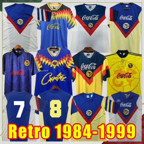 1995 1990 Club América Retro Soccer Jerseys 2001 02 1999 98 LIGA MX 1916-2006 90th Camisas de Futebol 04 05 Brandao Chucho S.Cabanas Zamorano 1988 97 Homens