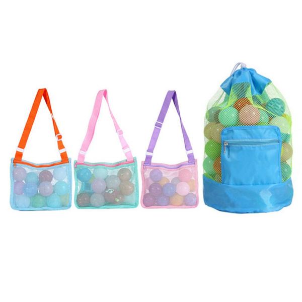 Bolsa de malha grande ao ar livre infantil cesta de praia de brinquedo de natação viagens de pano de pano de praia Tootes de verão