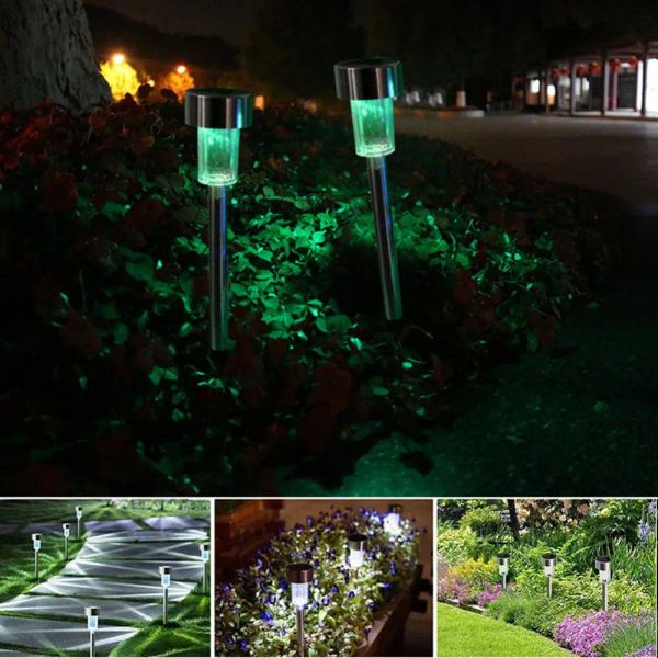 12pack jardim solar luz de jardim solar aranha ao ar livre lanterna de lanterna à prova d'água Caminho de iluminação da paisagem Decoração do jardim do jardim