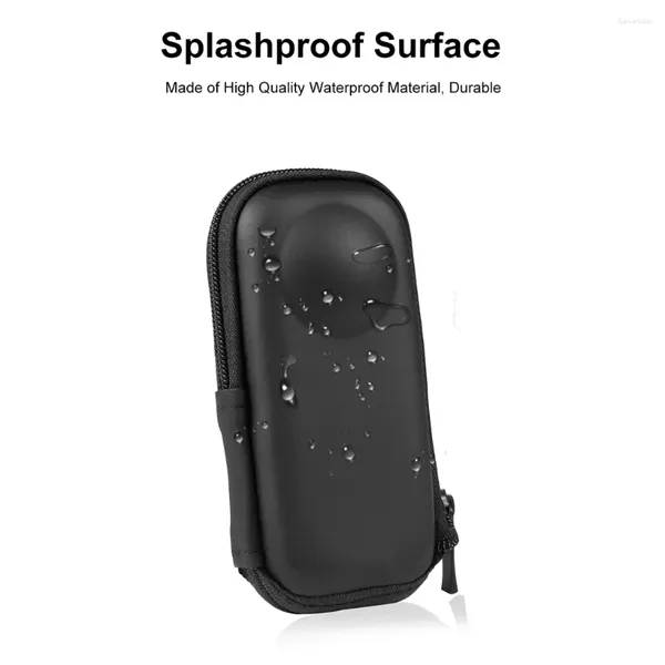 Aufbewahrungstaschen, schwarze Schutztasche für Insta360 X3-Zubehör – Materialien: PU ist wasserdicht und leicht zu reinigen