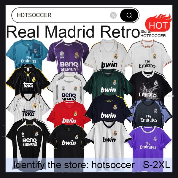 Maglie da calcio retrò Real Madrid Finals Shirt da calcio Guti Benzema Seedorf Carlos Ronaldo Kaka 03 04 06 07 11 13 14 15 16 17 18 KITS MODRIC ALONSO Bale Hotsoccer
