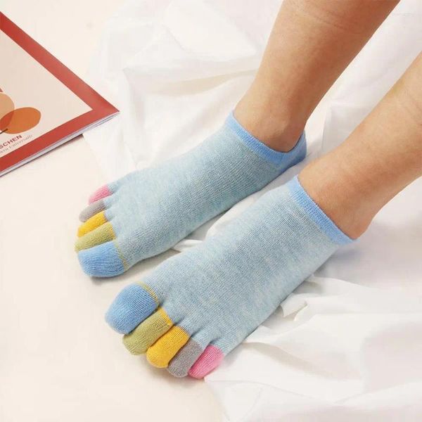 Kadın SOCKS 1PAIR Creative Beş Parmak Ayak Bileği Nefes Alabası Yoga Anti-Slip Pamuk Yaz Görünmez Tekne