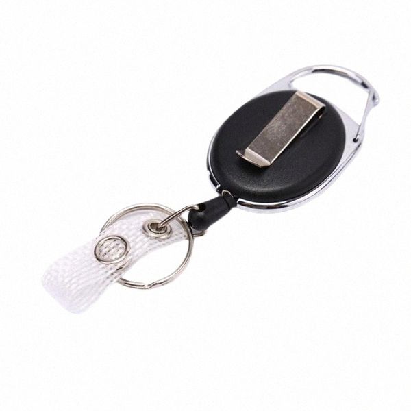 1 stücke Retractable Pull Abzeichen Reel Zink-legierung Reel Recoil Gürtel Schlüssel Ring Kette Clip Kunststoff ID Lanyard Name Tag karte Abzeichen Halter s4DS #