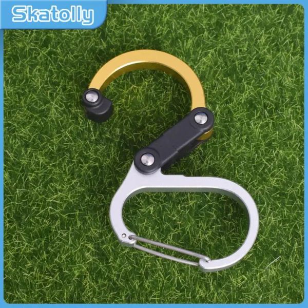 Accessoires Multifunktions Bergsteigerschnalle Paar Carabiner Gepäck Haken Aluminiumlegierung Dshaped Schnalle Mountaineering Aid