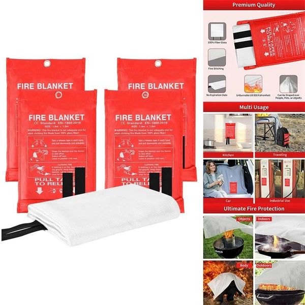 Decken Notfall-Feuerdecke für Zuhause, Küche, Schule, Büro, Auto und Grill