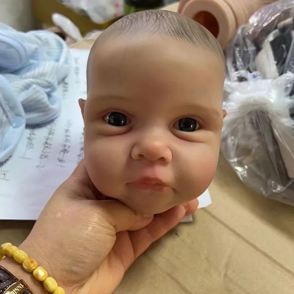 20inch zaten boyalı kit miley yeniden doğmuş bebek parçaları sevimli bebek 3d resim görünür damarlarla boya gövdesi ve gözler içeriyor