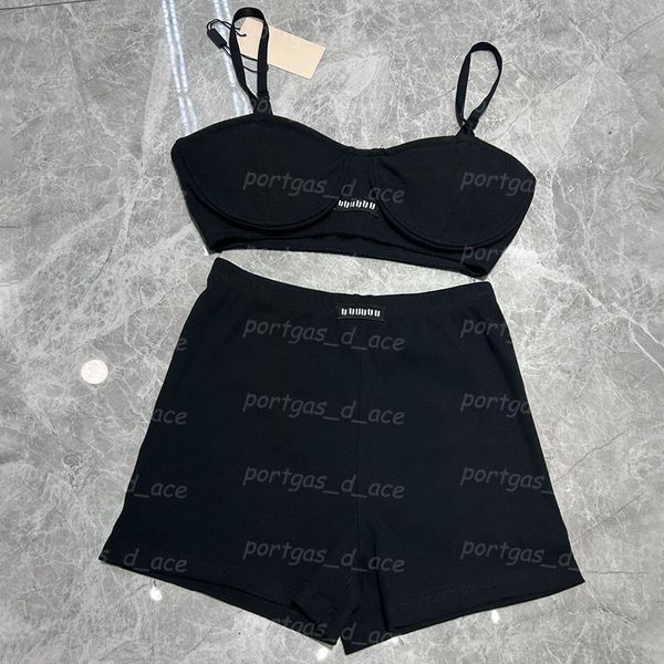 Push up mulheres sutiã shorts roupa interior conjunto carta sexy designer desportivo lingere luxo boxers conjunto nadar summper piscina festa praia roupa de banho branco preto