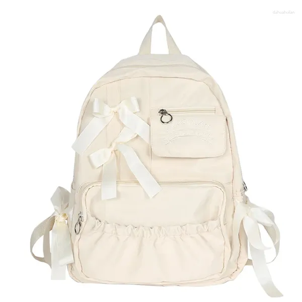 Rucksack Niedliche Schleife Schulrucksäcke Für Teenager Mädchen Leichte Y2K College Student Reise Laptop Frauen Kawaii Umhängetaschen