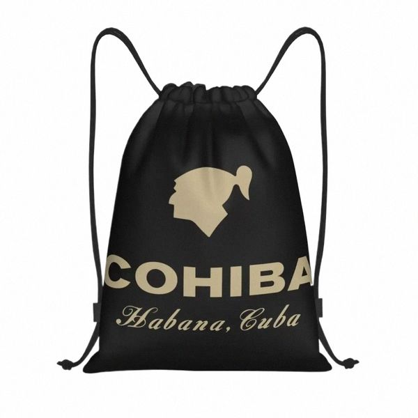 Пользовательские кубинские сигары Cohiba Сумка на шнурке для тренировок Рюкзаки для йоги Мужчины Женщины Спортивный тренажерный зал Sackpack n9PA #