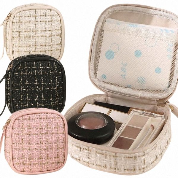 Mulheres de luxo mini sacos cosméticos meninas portátil maquiagem batons bolsa de armazenamento almofadas sanitárias caso organizador pequeno saco moeda bolsa b67b #