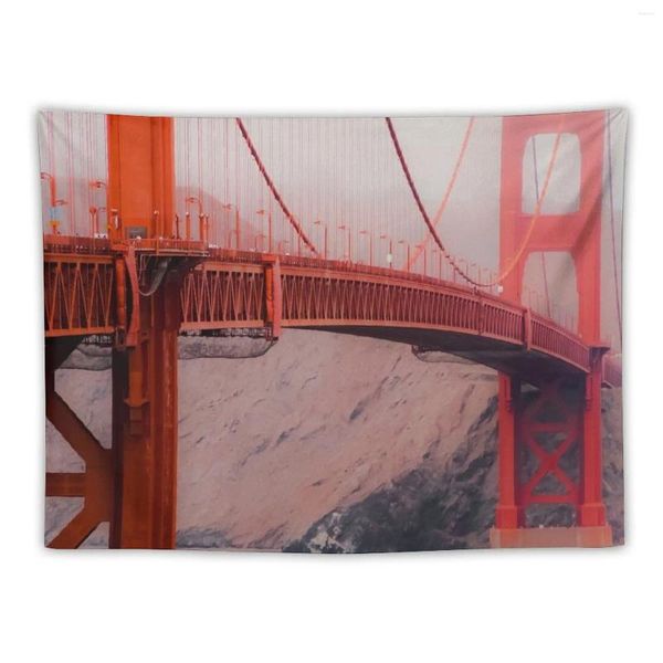 Arazzi Golden Gate Bridge San Francisco USA In una giornata nebbiosa Arazzo Decorazione della stanza Decorazione carina della casa