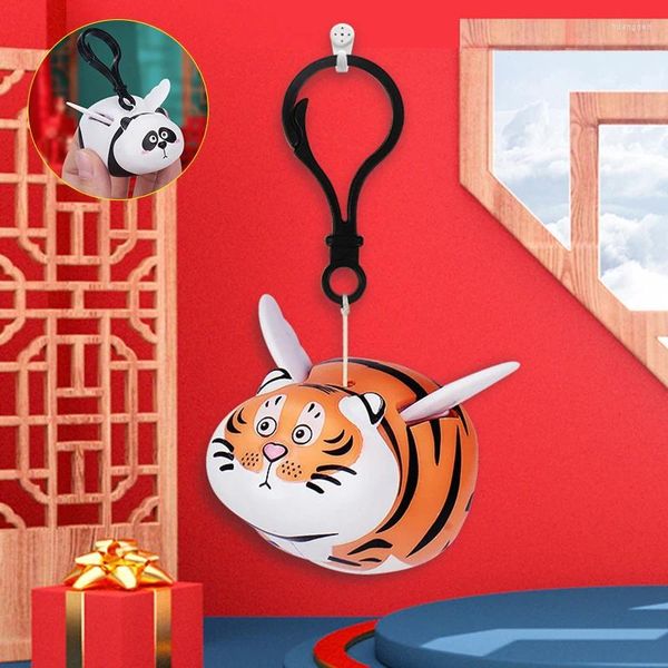 Chaveiros Panda Fat Tiger Panghu Mais Asas Keychain Will Studio Jóias Stretch Pingente Anime Figura Kawaii Modelo