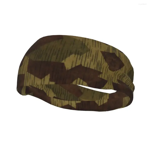 Berets alemão splittertarn camo bandana mulheres homens antiderrapante militar exército camuflagem umidade wicking atlético sweatband para ciclismo