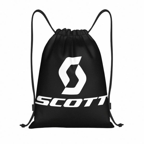Scotts Bisiklet Logosu Sırt Çantası Drawstring Futbol Çantaları Spor Çanta Suya Dayanıklı Bisiklet String Yürüyüş için Sackpack D8XS#