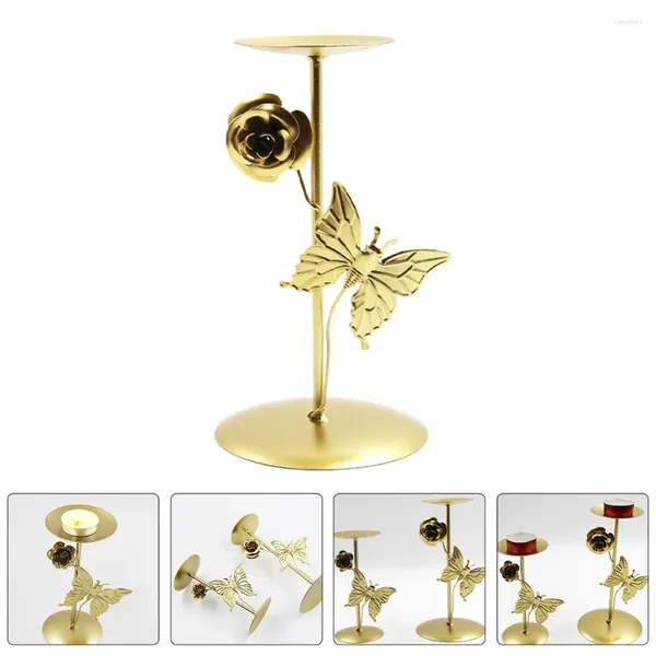 Portacandele Supporto da tavolo Scrivania Tealight Decor Candele a colonna alte vintage Supporti cono centrale decorativo