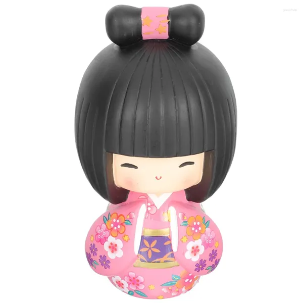 Dekorative Figuren Mädchen Geschenk Miniatur Puppen Shop Dekor Harz Dekoration Asiatisches Zuhause Partyzubehör Statue Einweihungsparty Kokeshi