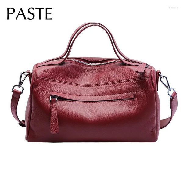 Borse a tracolla Moda inverno Importazione Borsa da donna in pelle di vacchetta Borsa da donna grande con 2 cinghie Tote da viaggio di alta qualità